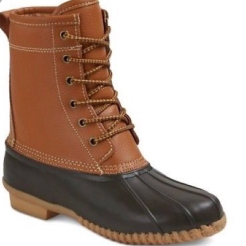 Merona lace up leather duck  boots
